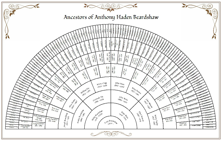 Ancestor Fan Chart Examples